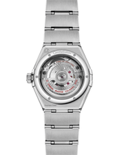 Cassa da 29 mm in acciaio inox con finiture lucide e satinate e bracciale integrato in acciaio inox lucido